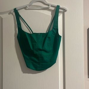 Abercrombie and Fitch green corset x small